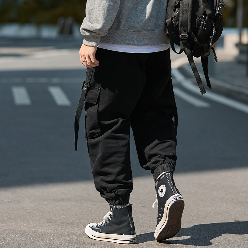 Single Road Mens Cargo Pants Men 2022 Multi Pockets Techwear Joggers Hip Hop Japanese Streetwear Trousers Baggy Pants For Men