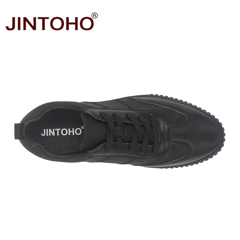 JINTOHO Brand Men Shoes Casual Male Shoes White Leather Sneakers Casual Men Flats Men Shose Chaussure Homme
