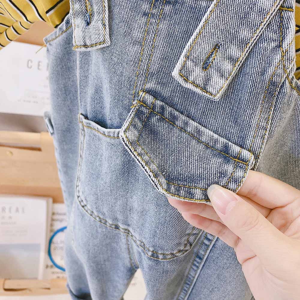 Lente Baby Jongen Overalls Blue Denim Kids Jeans Losse Casual Kinderen Kleding School Peuter Broek