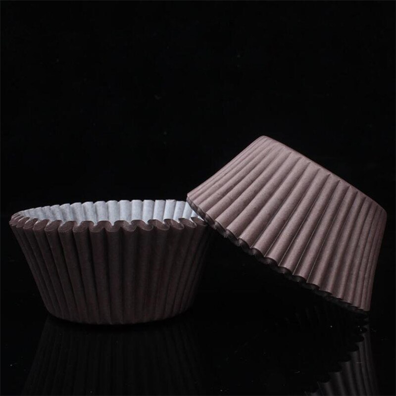 100 Stks/partij Pure White Cupcake Liners Food Grade Papier Cup Cake Bakken Cup Muffin Keuken Cupcake Gevallen Cake Mallen: coffee