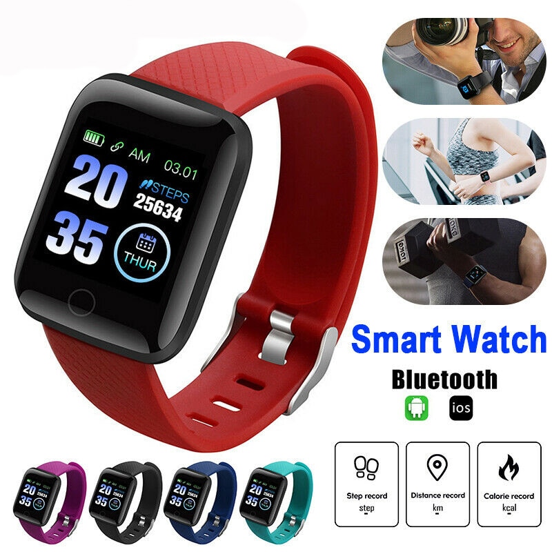 D13 Smart Horloges 116 Plus Hartslag Smart Horloge Polsbandje Sport Horloges Smart Band Waterdicht Horloge Android A2