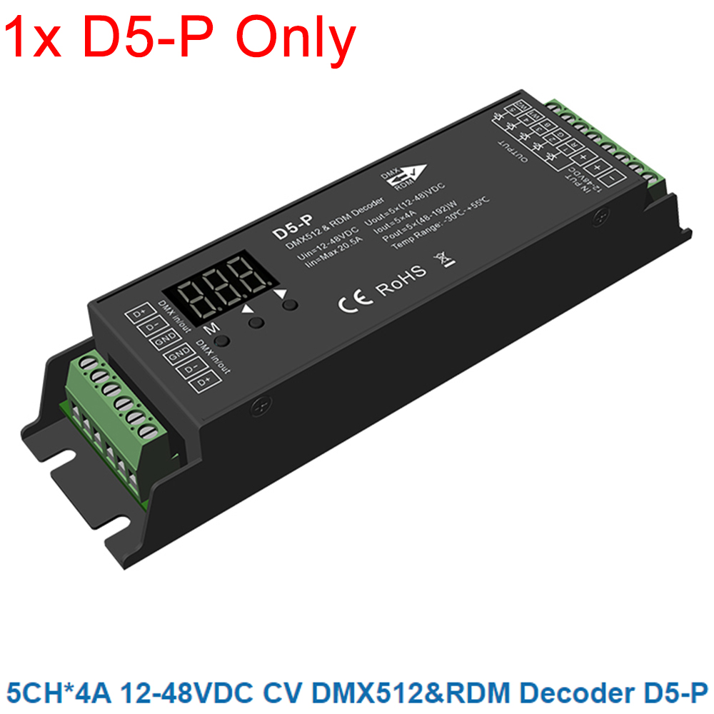 Skydance DMX Decoder Numeric D4 D4-E D4-P D4-XE D5 D12 D24 D12A DMX512 Decoder RF Control CV Display/Din Rail/Multiple Dimming: Brown