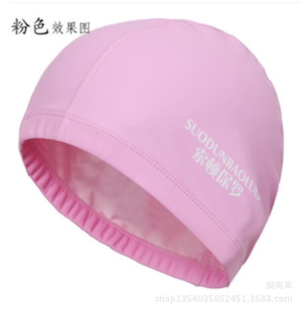 Accesorios de natación para adultos y hombres, gorro de tela de poliuretano impermeable, elástico, protección de orejas, pelo largo, deportes, gorro de piscina: 11