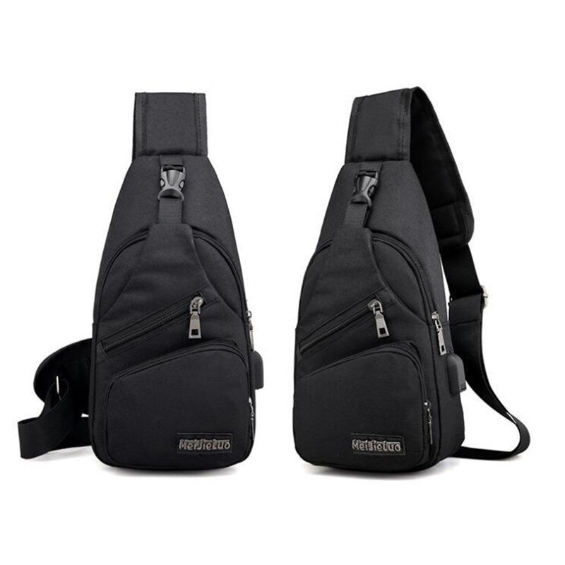 Bolso de hombro para hombre y mujer, bandolera cruzada con carga USB, antirrobo, para el pecho, cortos de colegio, de viaje