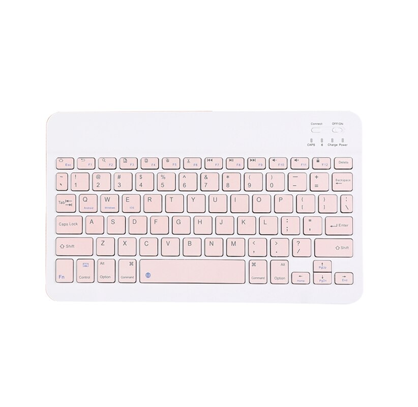 Teclado inalámbrico Bluetooth Mini para tableta Samsung Galaxy Tab S6 Lite , tableta Universal para iPad, teléfono Android, teclado y ratón: pink keyboard