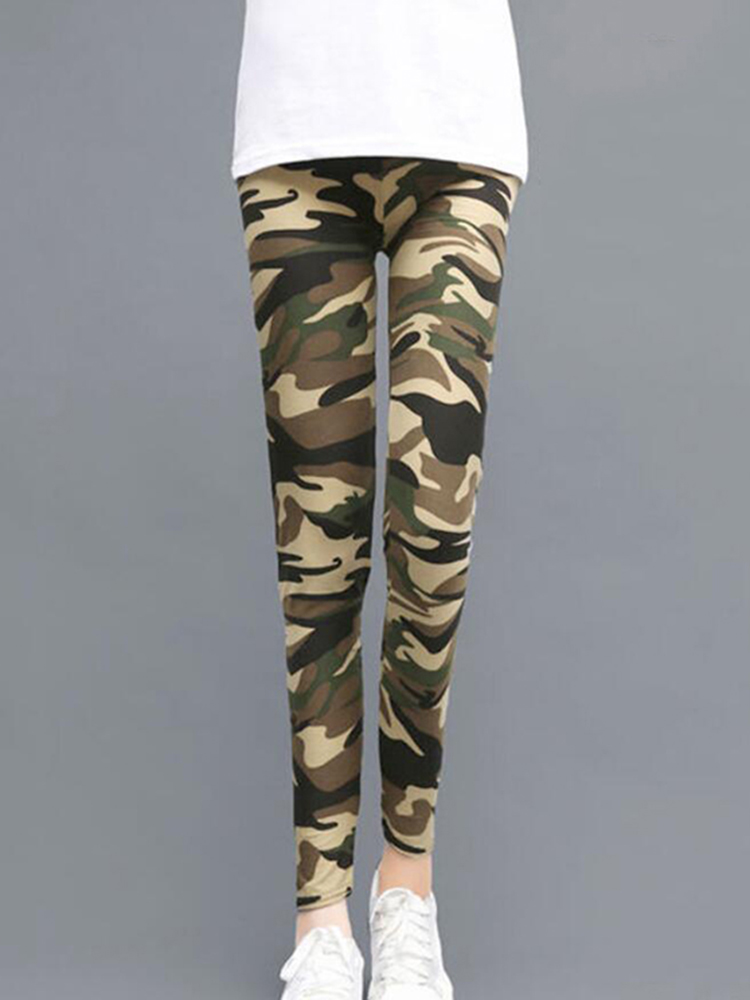 Leggings de camuflaje a la para mujer, pantalones de realce con estampado Sexy para mujer, mallas deportivas informales de talla grande