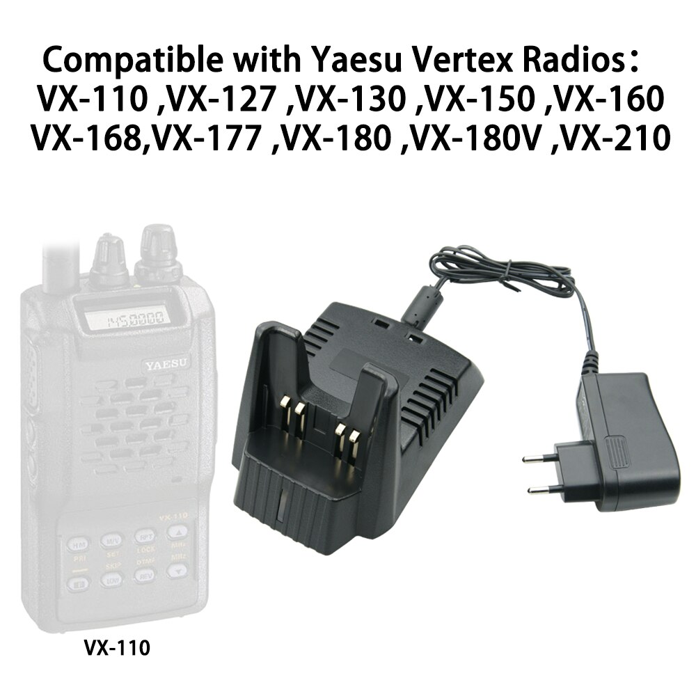 FNB-V67LI Li-ion Battery Charger VAC-10 For YAESU VERTEX VX-160 VX-168 VXA-210 VX-150 FT-60R Two Way Radio Charger Base CD-30