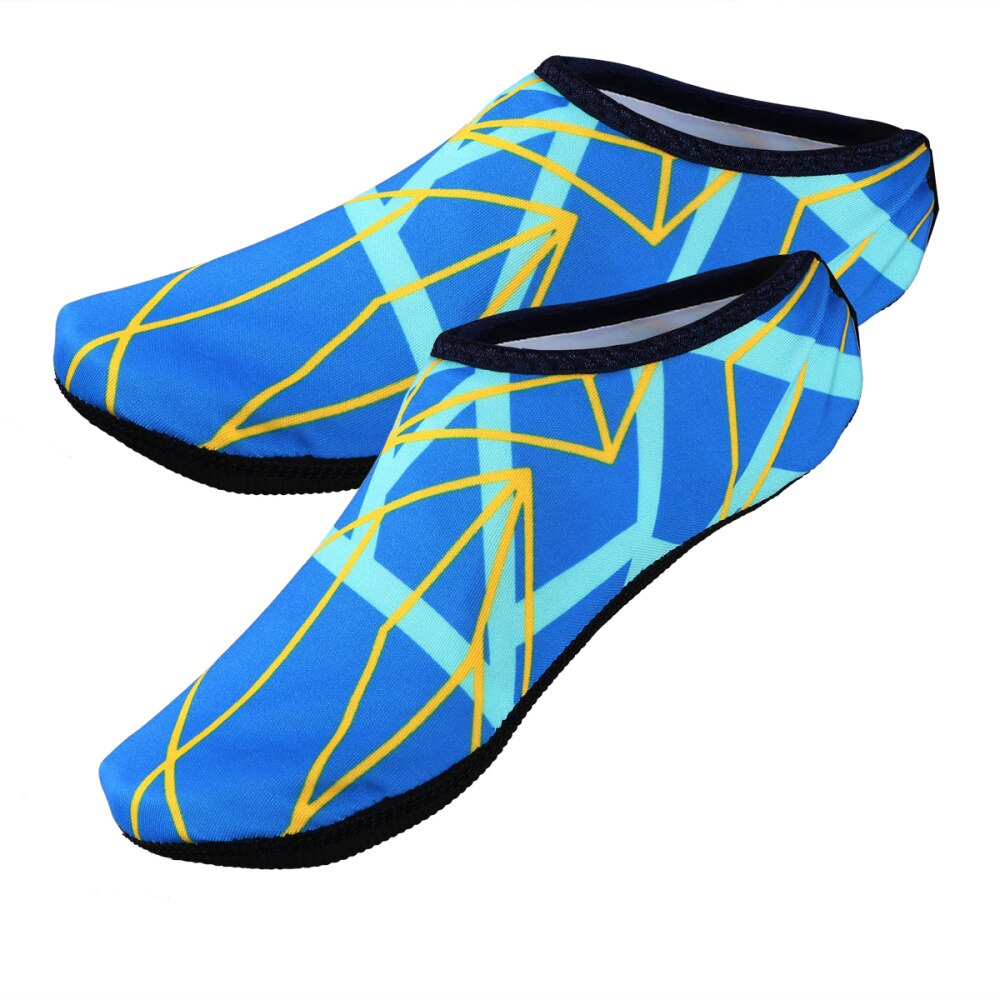 Wytrzymała podeszwa boso skóra wodna buty skarpety nurkowe na basen plażowy piasek pływać surfować rozmiar XS (czerwona róża): niebo-niebieski