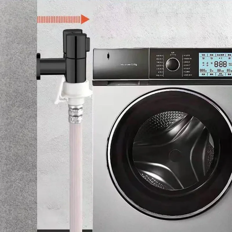 Washing Machine Faucet Automatic Water Stop Valve G1/2 Connector 1 In 2 Out Dual Control Valves for Bathroom Toilet Accessories