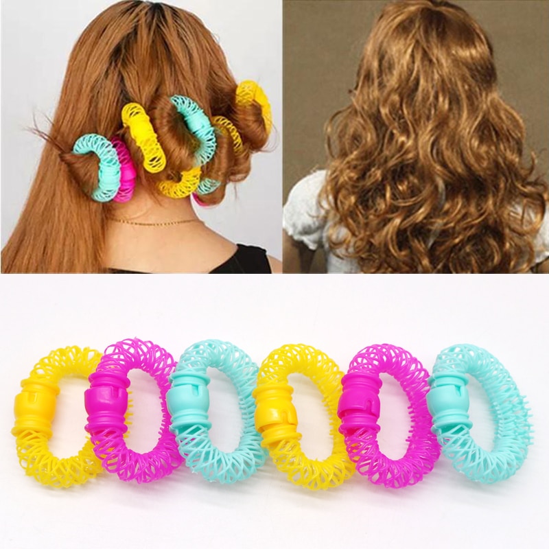 8 pièces/6 pièces magique coiffure bigoudi spirale boucles rouleau Donuts Curl outil de coiffure bricolage bigoudis accessoires