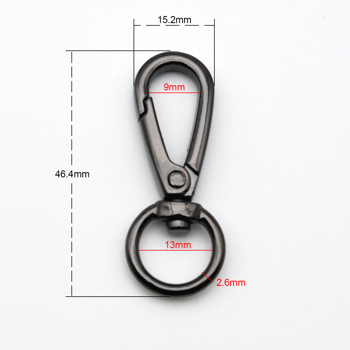 Draaibare Karabijn Karabijnhaak Metalen Karabijnhaak Trigger Clip Gesp Sleutelhanger O Ring Hondenriem Tas Onderdelen Handtas DIY Accessoires