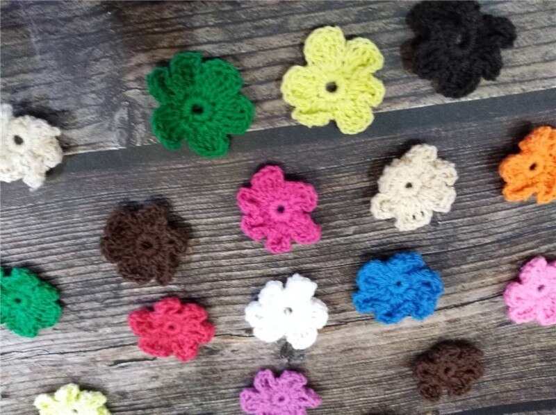 10 st lyxiga virkade blommor spetsar flerfärgad applikation diy hantverk tyg krage urringning sy venise spetsklänning klänning tyg dekor