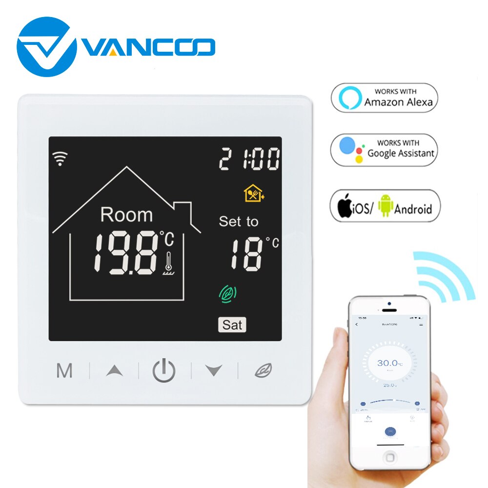 Vancoo WiFi Smart Thermostat 220V Temperature Controller Remote Control Electric Heating Room Digital thermoregulator warm Floor