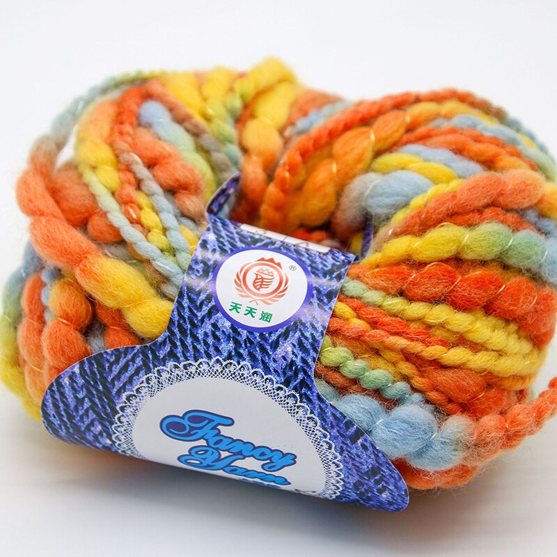 Holaroom 50G/Bal Segment Geverfd Wol Garen Fancy Garen Handwerk Hoed Sjaal Kleding Gebreide Haak Garen Diy Hand breien Draad