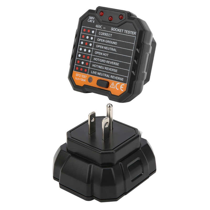 Circuit Breaker Finders Digital Display Socket Tester Electric Mains Fault Checker Analyzer EU Plug 48 to 250V