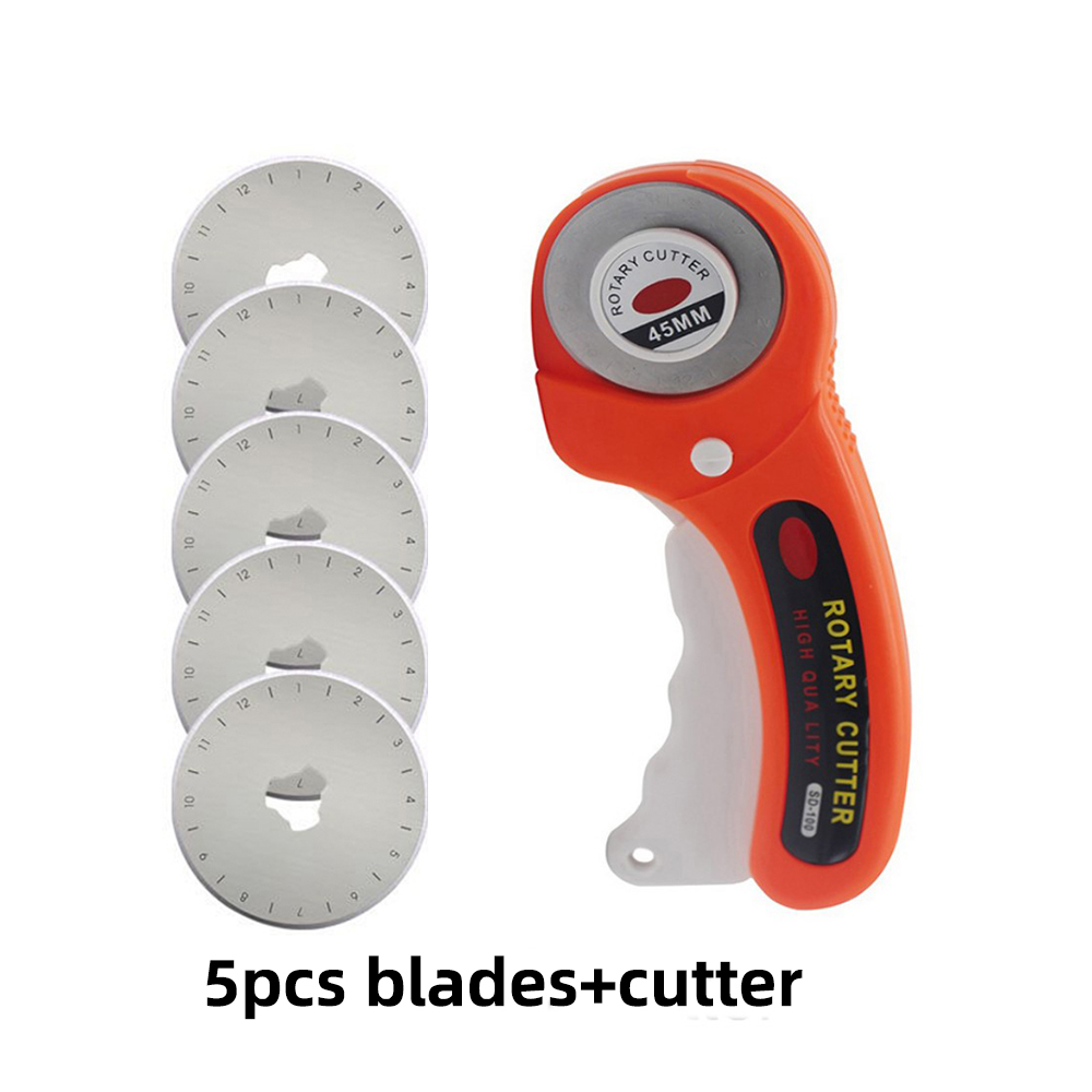 Rotary Cutter Leather craft 45mm Leather Cutting Tool Leather Craft Fabric Circular Blade Knife DIY Patchwork Sewing Quilting: F SET 1