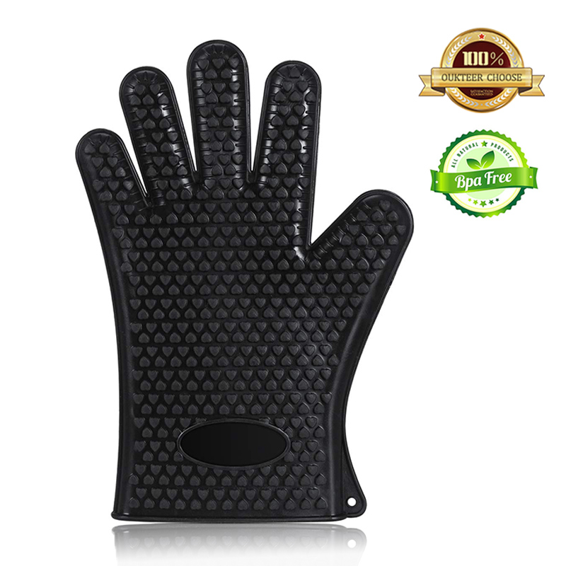 Lebensmittel Klasse Starke Hitze Beständig Silikon Handschuh BBQ Grill Handschuhe Küche Grill Ofen Kochen Handschuhe Grill Backen Handschuhe BBQ Werkzeug: Paket B
