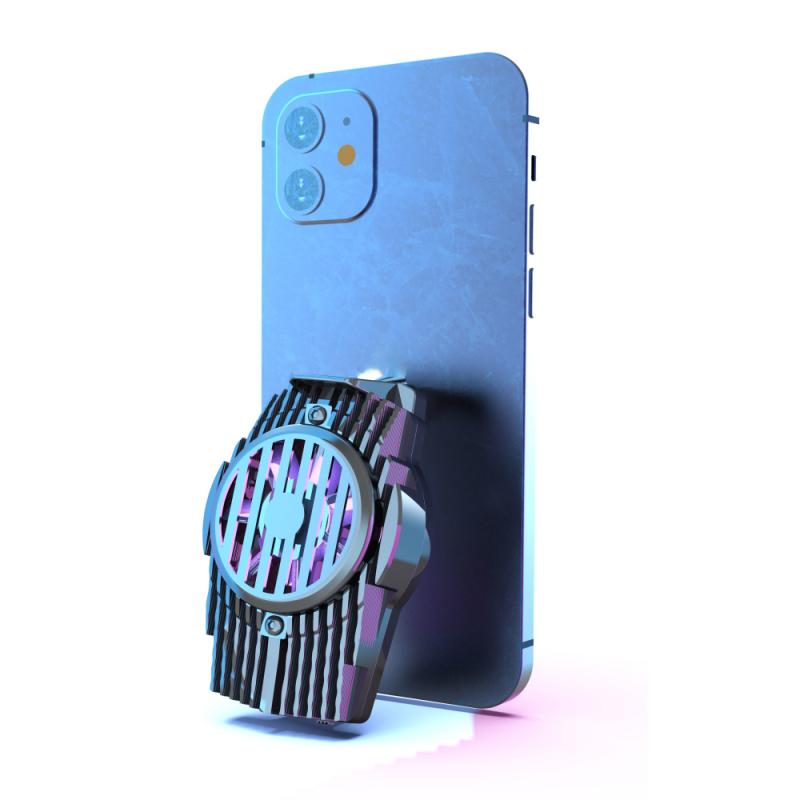 Mobile Phone Cooling Mute Fan Universal Semiconductor Refrigeration Radiator Phone Cooler Holder Mobile Phone Radiator Cooler: Black
