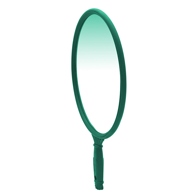 Round Handle Mirror Plastic Handle Mirror Beauty Salon Makeup Mirror Hair Salon Styling Mirror