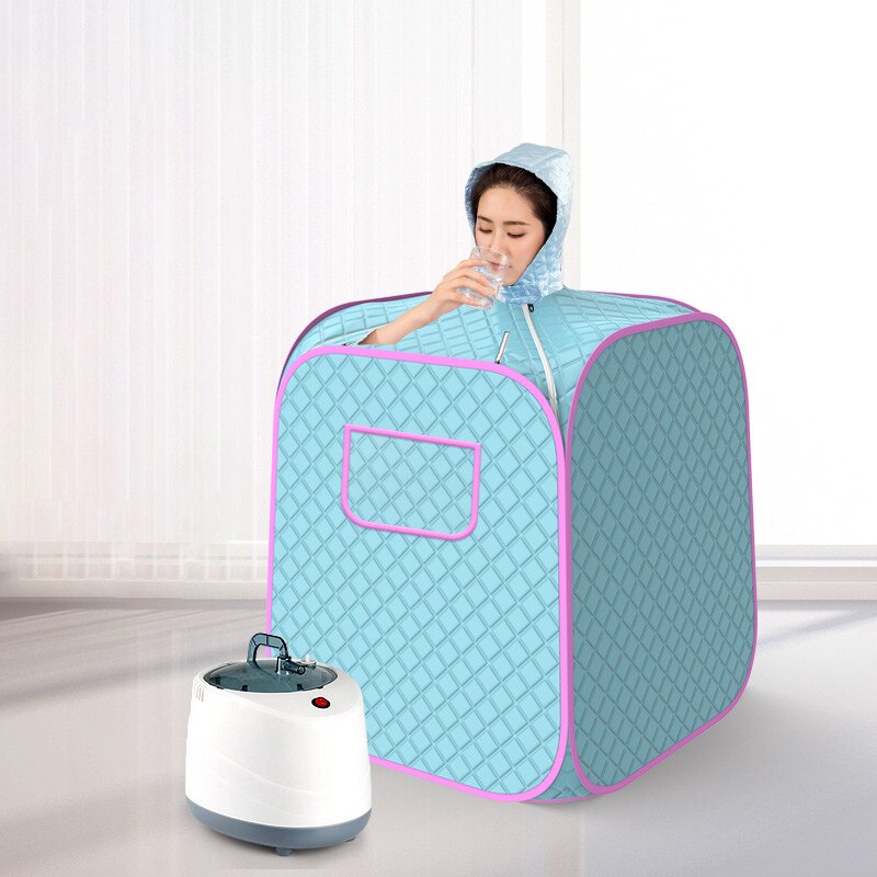 Portable Steam Sauna Room Machine Bath Spa Relax Beneficial Skin Lose Calories Weight Skin Healthy Household Sauna Steaming Set: blue