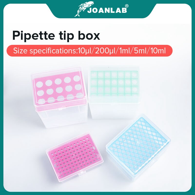 Joanlab Officiële Winkel Laboratorium Pipet Tip Box 10ul 200ul 1Ml 5Ml 10Ml Micropipet Plastic Pipet Doos Laboratorium apparatuur