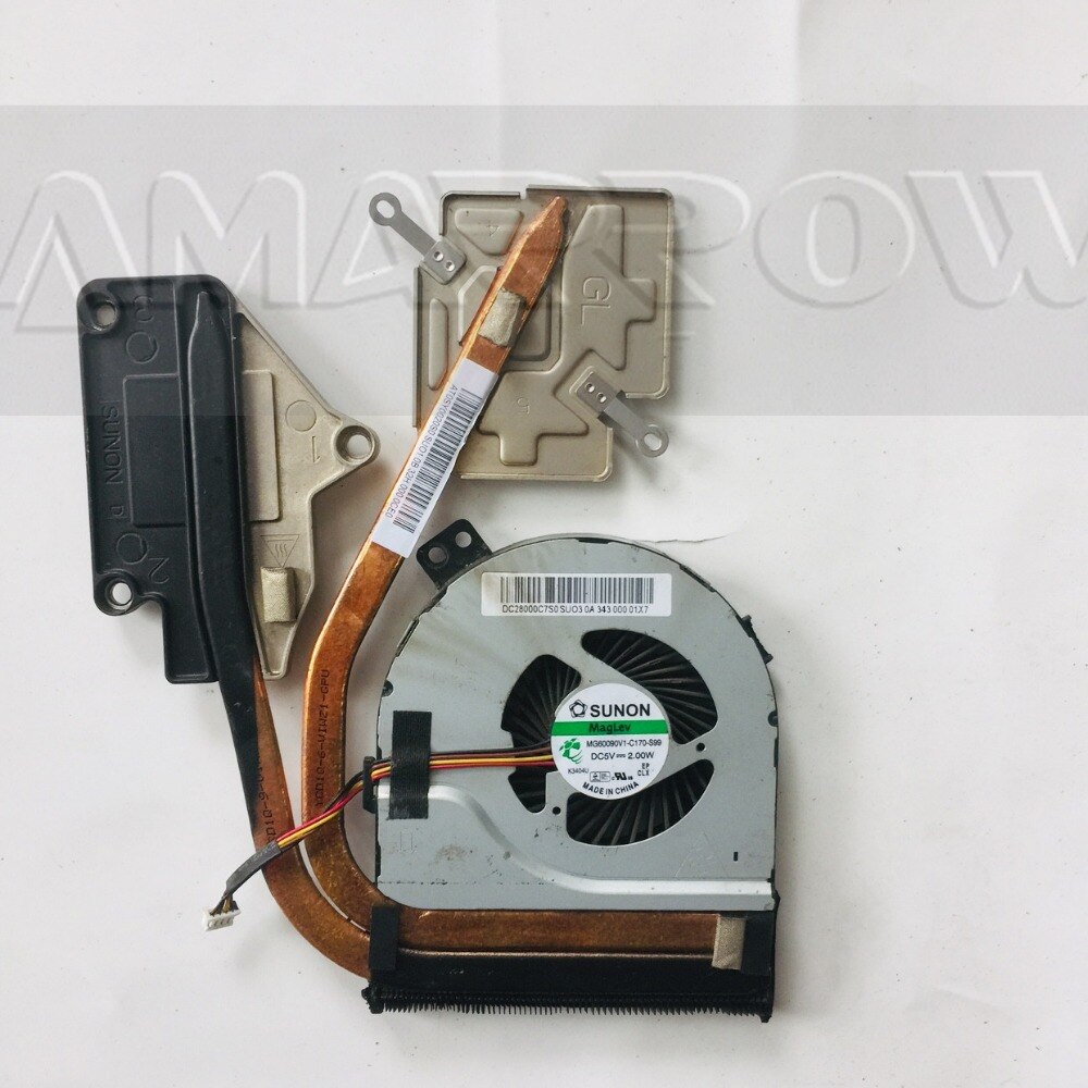 Dissipateur thermique de refroidissement de processeur d'origine pour lenovo  z400 z500 at0 sy 0020 s 0 dc28000 c 7 s 0: Dissipateur thermique et ventilateur