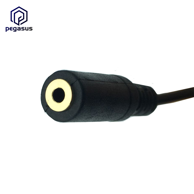 DC 2.5mm 3Pole Female to Female AUX Audio TRRS Adapter Converter Cable 0.3m