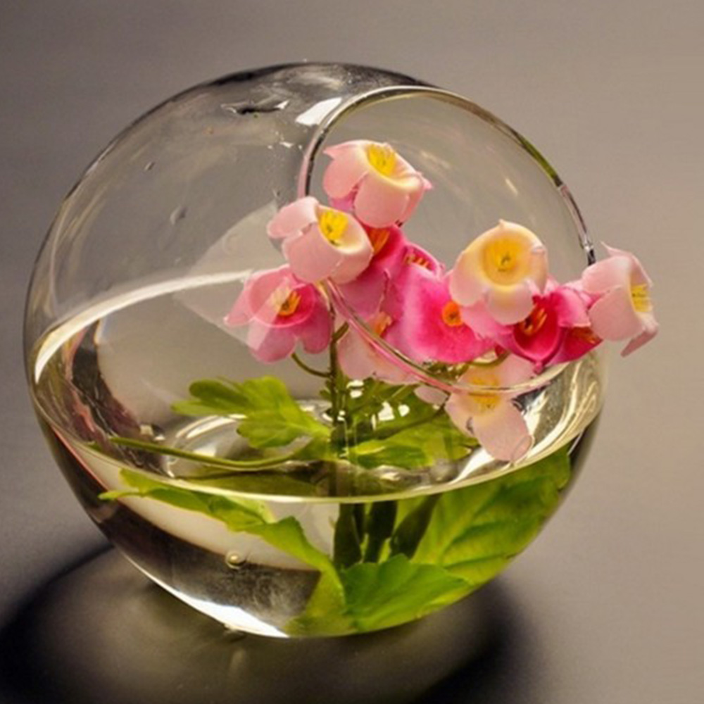 Transparent Glass Vase Home Clear 15cm Decor Bottle Terrarium Planter