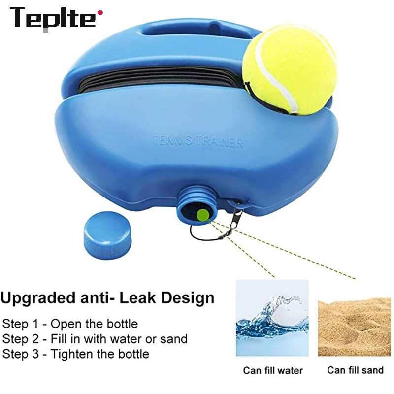 Juego de entrenamiento de tenis individual, Base de servicio con herramienta de pelota, práctica de tenis, deportes, pelota de rebote autodidáctica
