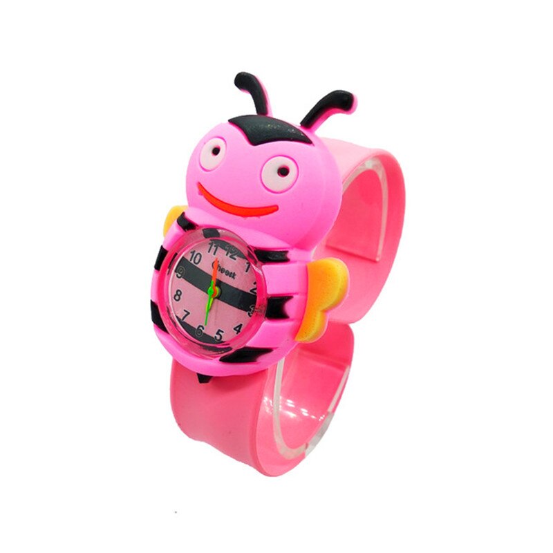 Cartoon Children's Watch Bee Ladybug Beetle Flapping Strap Kids Watches for Boys Girls Christmas Clock for Student Prize