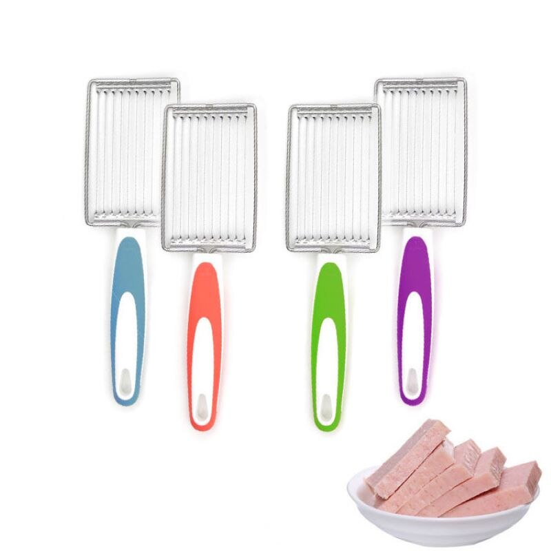 1 pièces trancheuse de tomate en acier inoxydable dentelé oeuf fruits fromage hachoir manuel trancheuses tomate Cutter viande Frok outils de cuisine chaude