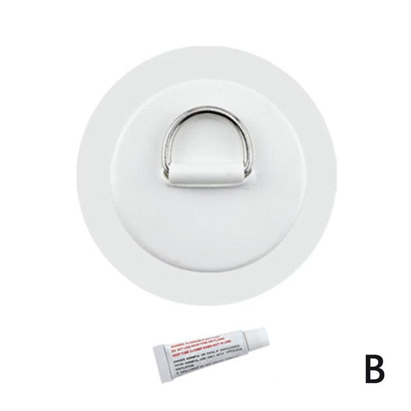 4.3inch 11cm Stainless Steel D Ring Pad/Patch With Glue for PVC Inflatable Boat Raft Dinghy Canoe Kayak Surfboard SUP Tie: B