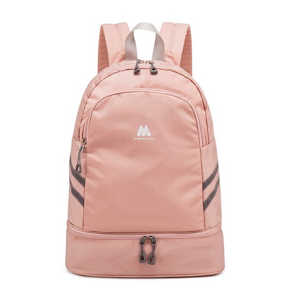 Mochila de alta capacidad, zapatos portátiles independientes, bolsa de almacenamiento de ropa, bolsa organizadora de viaje para mujer, accesorios deportivos para Fitness: Style A Pink