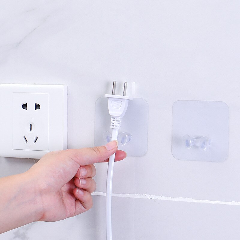 Herramientas de cocina gancho de almacenamiento de pared enchufe soporte pared adhesivo ganchos gancho de enchufe para cocina Gadgets accesorios de baño