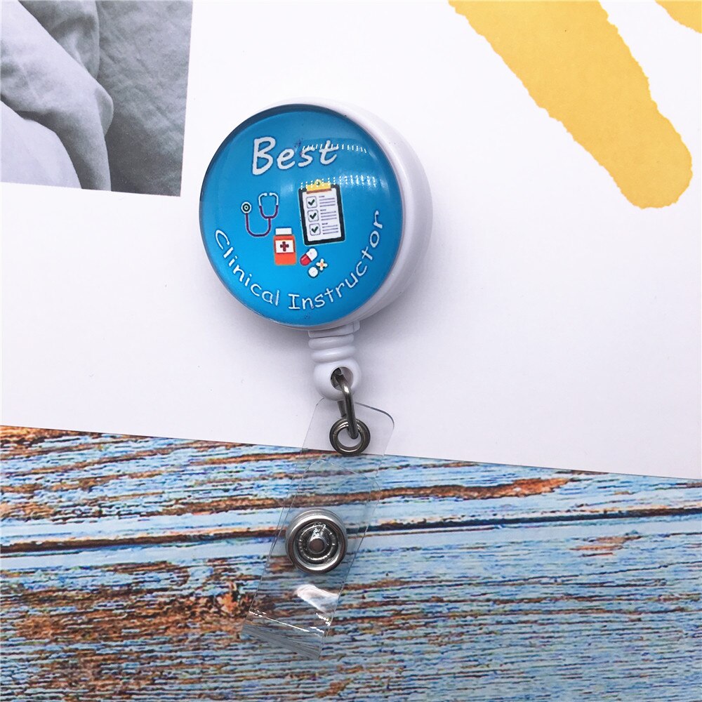 Pielęgniarka zwijany uchwyt na identyfikator kołowrotek imię i nazwisko/etui na dowód osobisty robić pielęgnacji i uczeń 24 cal przewód nylonowy: 4