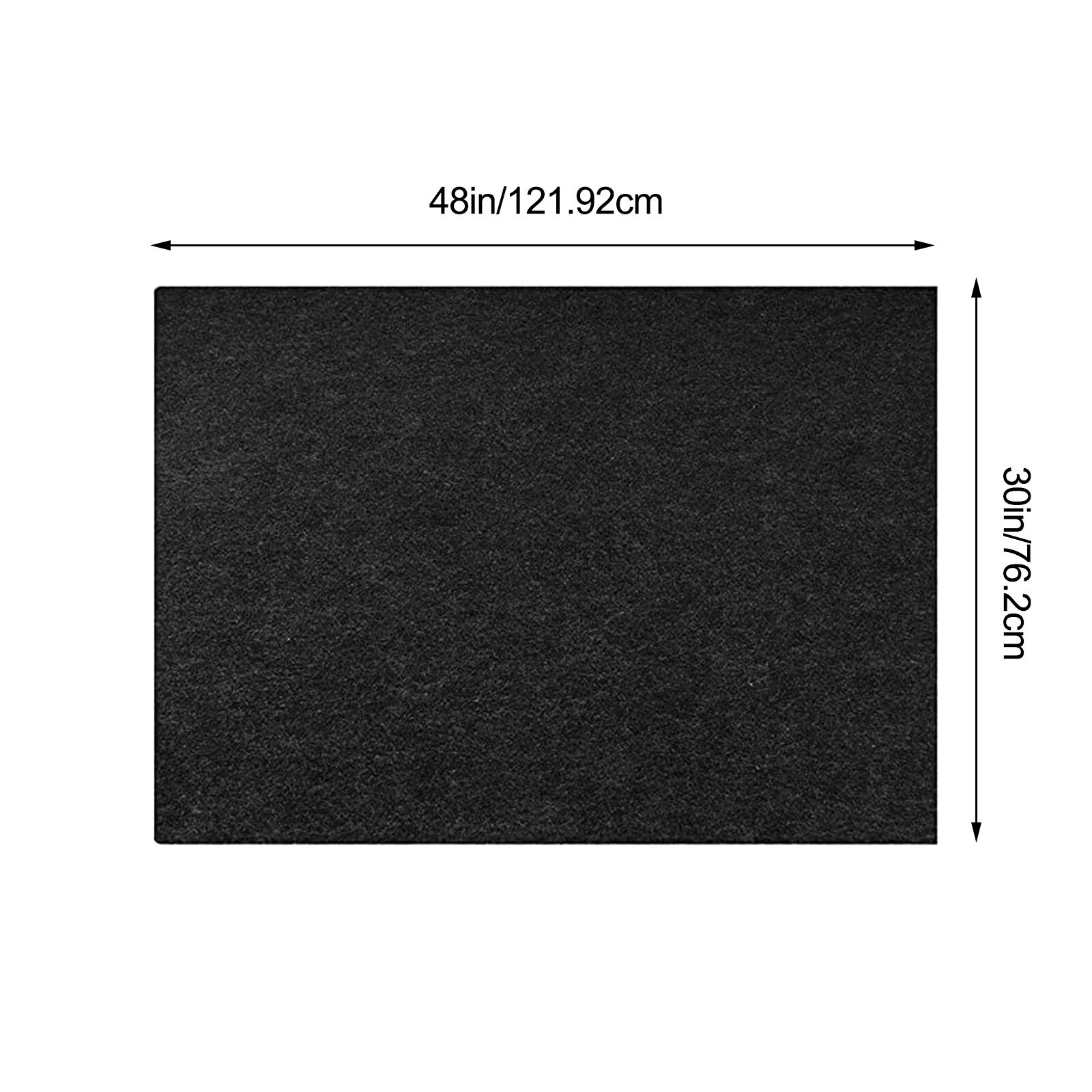 Fire Pit Mat Fireproof Fireplace Hearth Rug Non Slip Protection Mat Flame Resistant Pad: 121X76cm