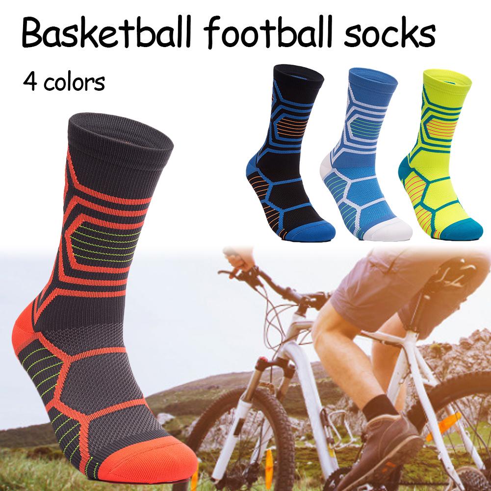 Udendørs fodboldcykel sokker elastiske skridsikre slidstærke stødabsorberende tå beskyttende sportssokker cykelsokker