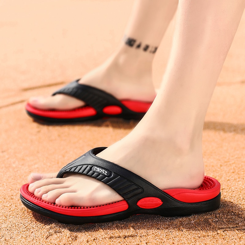 Slippers Voor Mannen Casual Schoenen Outdoor Slippers Strand Sandalen Badkamer Flip-Flops Massage Mannen Slippers