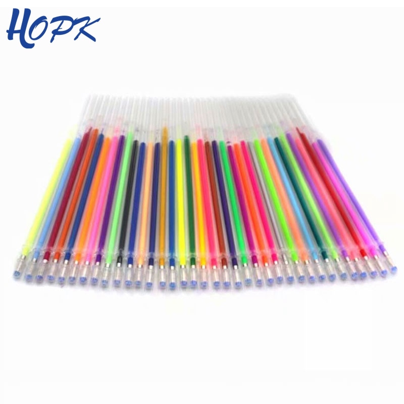48 Stks/set 48 Kleuren Gel Pen Refill Multi Gekleurde Schilderen Gel Inkt Balpennen Vullingen Staaf Voor Handvat School Briefpapier