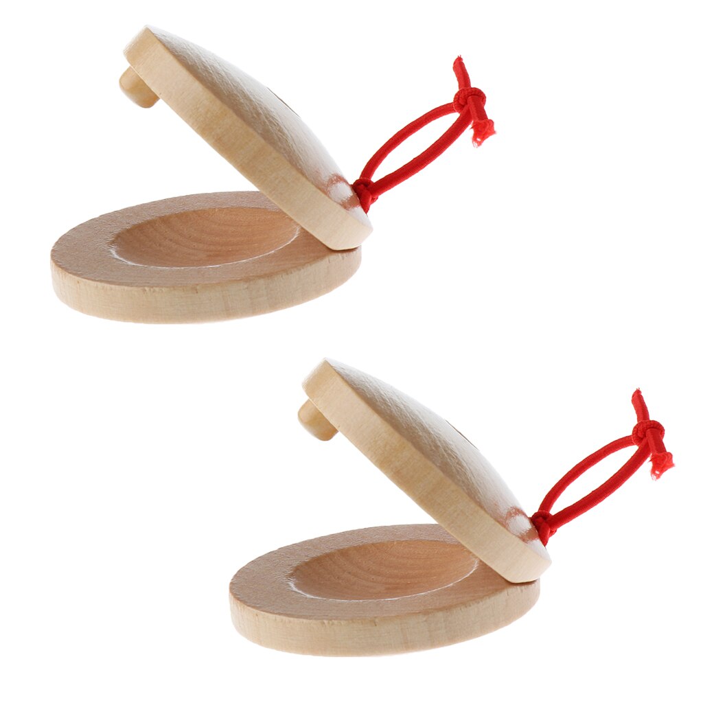 Une paire de castagnettes en bois percussions en bois Instrument de musique de Flamenco
