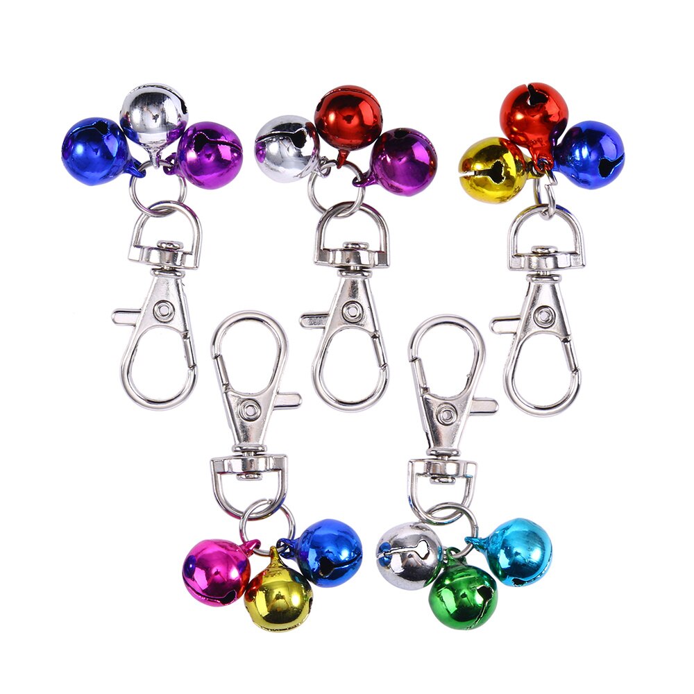 Mini cloches de couleurs assorties, 5 pièces, décoration pour collier de chien, chiot, (couleur aléatoire)