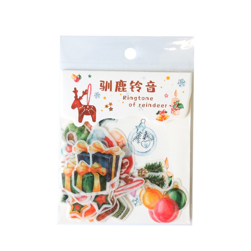 40 pcs/box Christmas tree sticker Kawaii deer sticker Adhesive cute sticker decoration scrapbook photo album diary cute statione