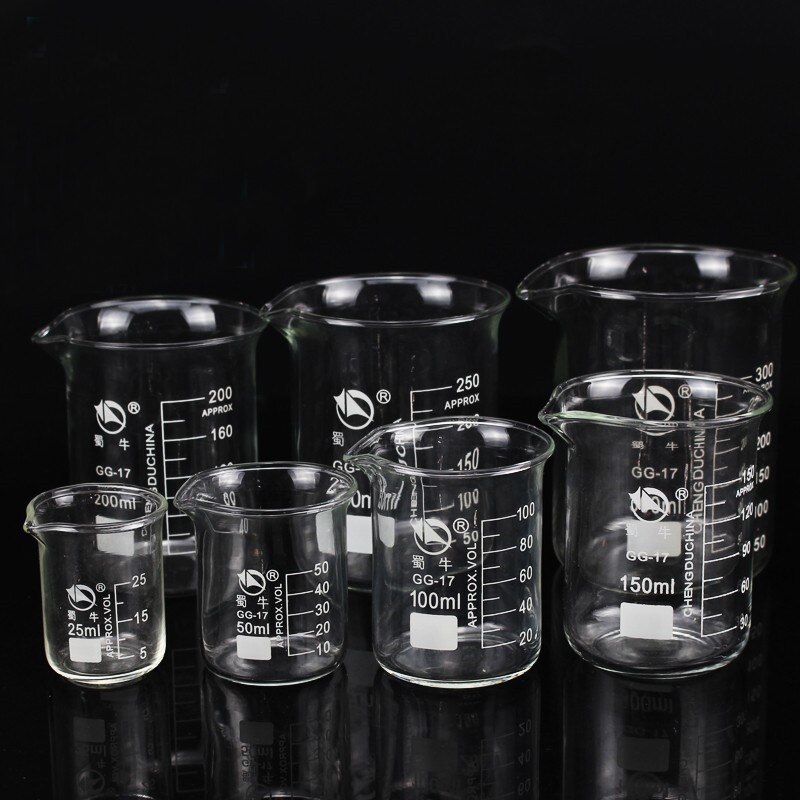 GG-17 Glass Beaker High Temperature Resistance Becherglas( 5ml-3000ml ) Laboratory Equipment
