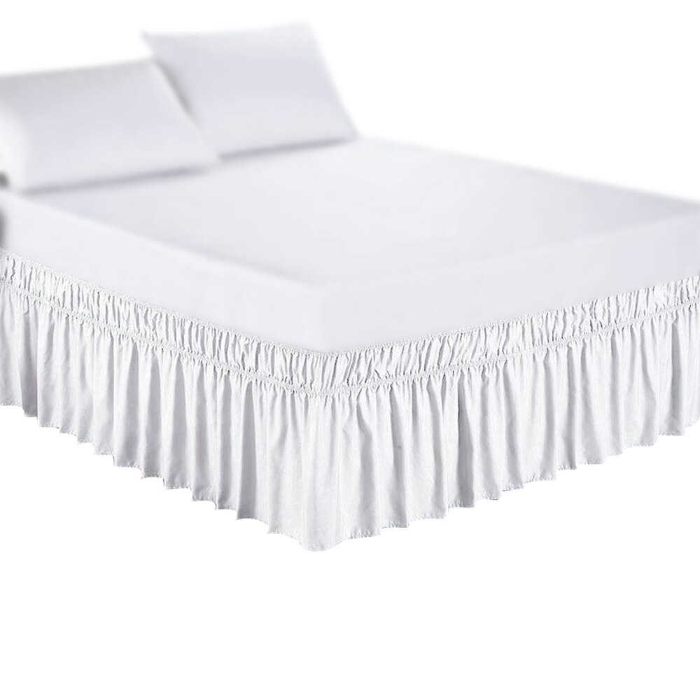 Vikle rundt i sengen nederdel elastisk seng flæser let pasform let af fade resistent ensfarvet seng nederdele hotel stof spredt: 190 x 100cm