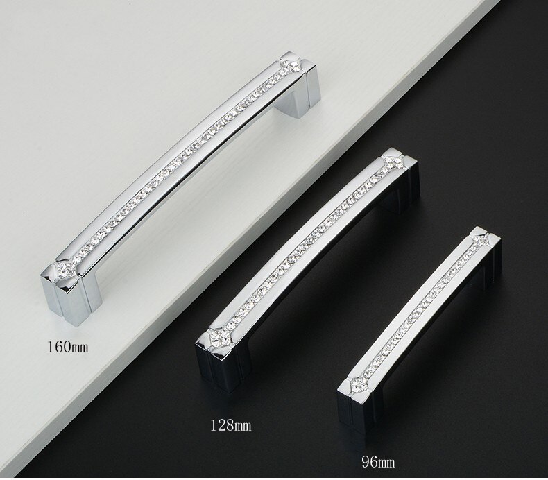 Tiradores de cristal de lujo para muebles, pomos de cajón de armario, cocina, armario, tocador, puerta corredera