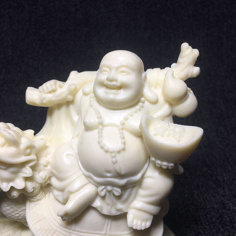 Chinese Dragon Turtle Laughing Buddha Auspicious God of Wealth Statue Modern art sculpture High-end home decoration accessories