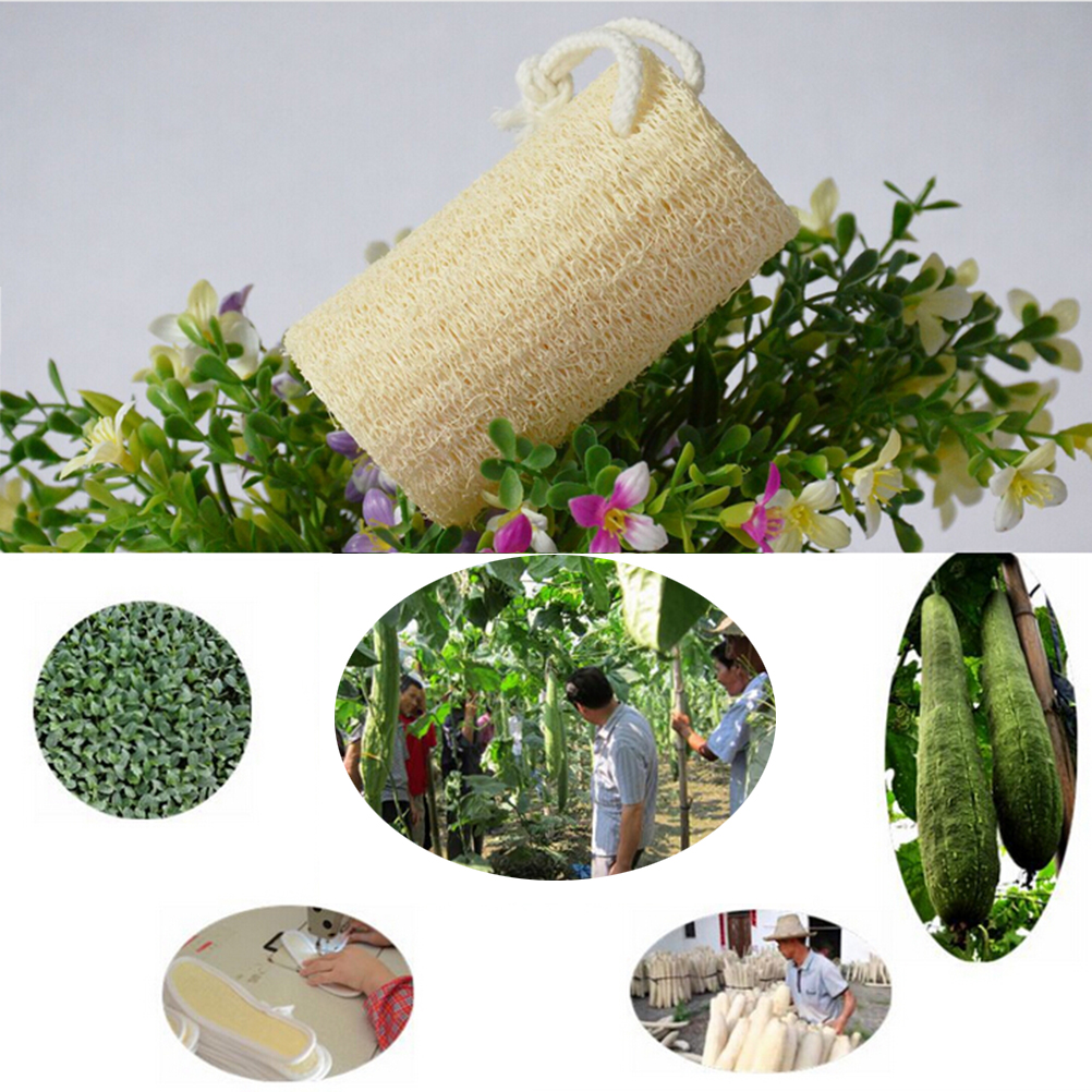 1 stk naturlig loofah luffa loofa dårlig dusj svamp spa melding kroppskrubber kåthet fjerner baderomsutstyr