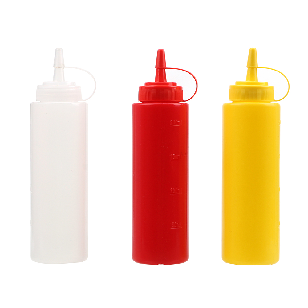 NICEYARD Gravy Boat Kitchen Accessorie Plastic 8oz 12oz Squeeze Bottle Sauce Vinegar Oil Ketchup Gravy Cruet Condiment Dispenser