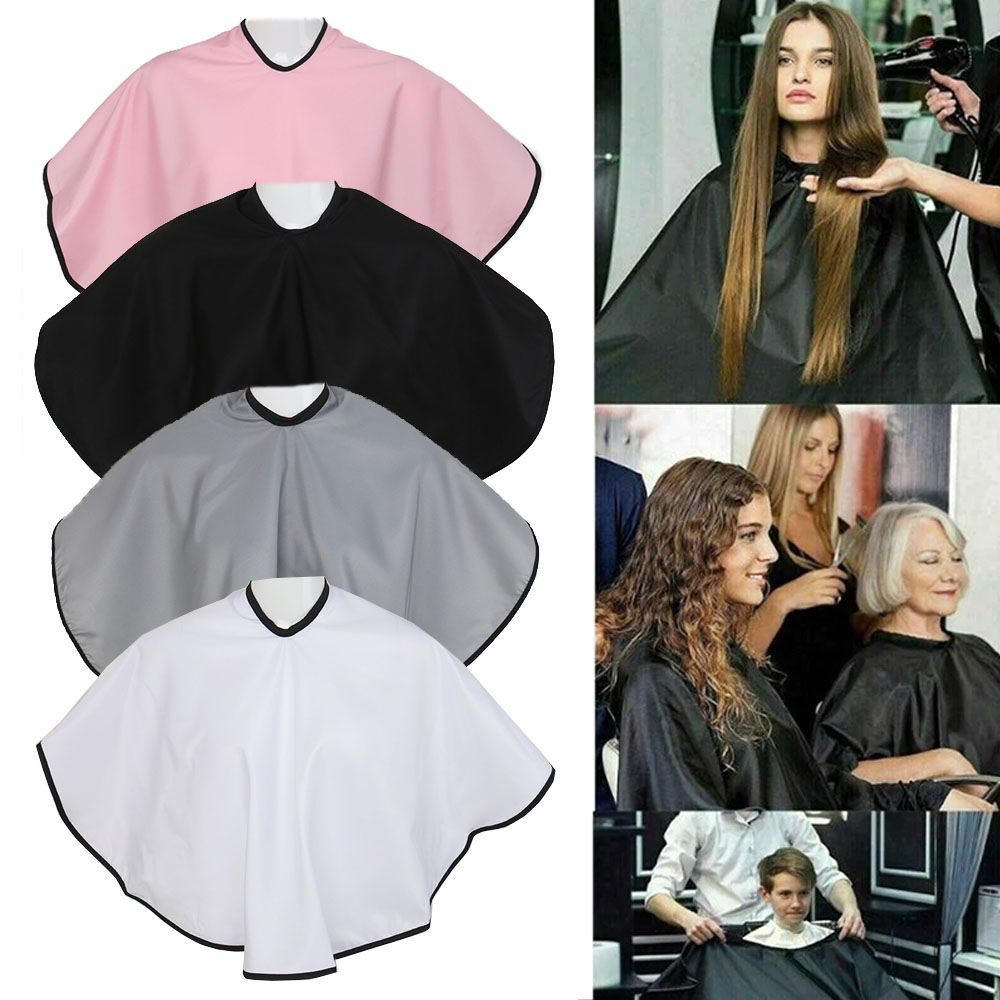 Herramientas para teñir el cabello, capa corta cuadrada negra impermeable para salón de peluquería, Barbero, corte de pelo, envoltura de tela, capa de peluquería