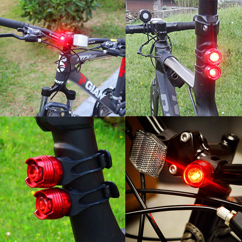 Zacro Fiets Fiets Voor Achter Staart Helm Rood Flash Lights 3 Modes Veiligheidswaarschuwing Lamp Waterdicht Fietsen Veiligheid Licht